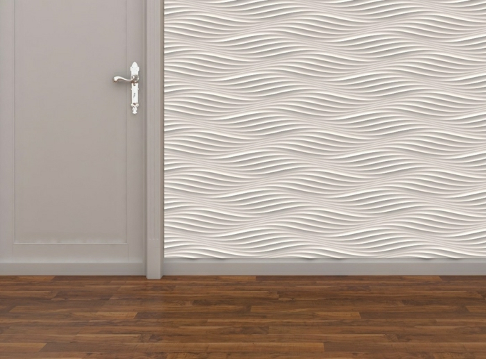 קיר לוח-עיצוב-לבן-עץ רצפה