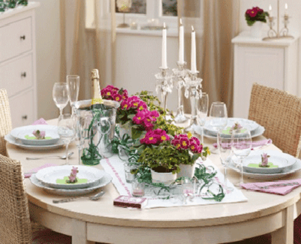 गुलाबी रंग के फूल-topffpalnzen-टेबल-सजावट-महान