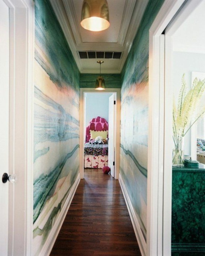 壁纸思路换走廊丰富多彩的线
