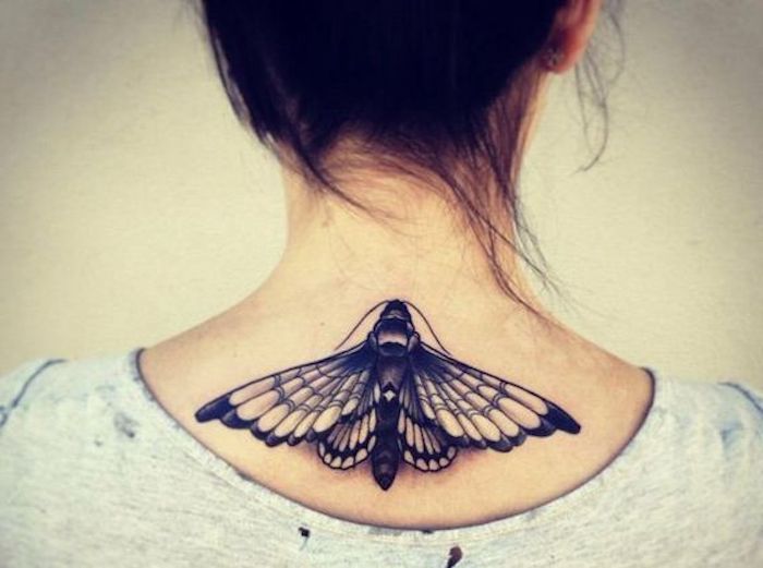 Butterfly tatuointi, Halstattoo, updo, T-paita, jossa reiät