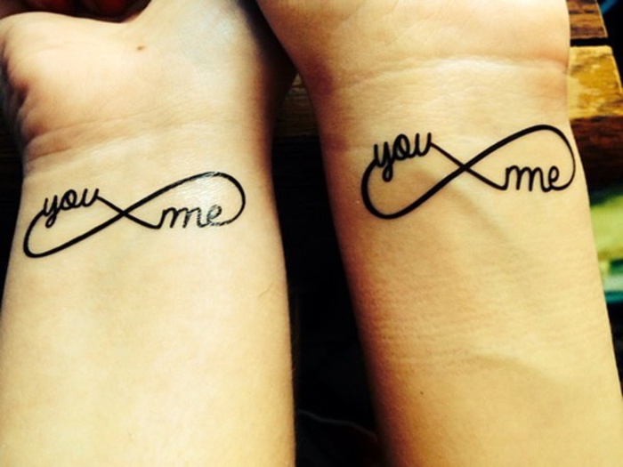 tatuajes para parejas, signos del infinito, tatuajes para dos, prueba de amor