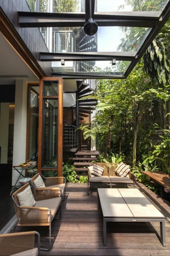 terraza-balcón-jardinería-moderno de trazado o