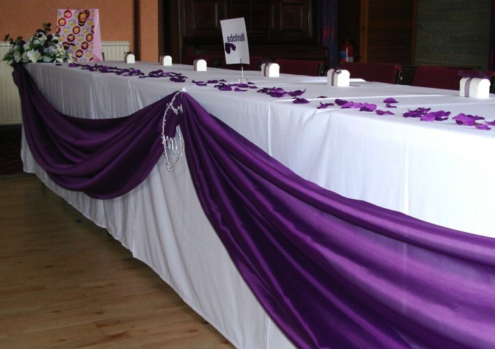 Tischdeko-púrpura-bella de aspecto púrpura-decoración