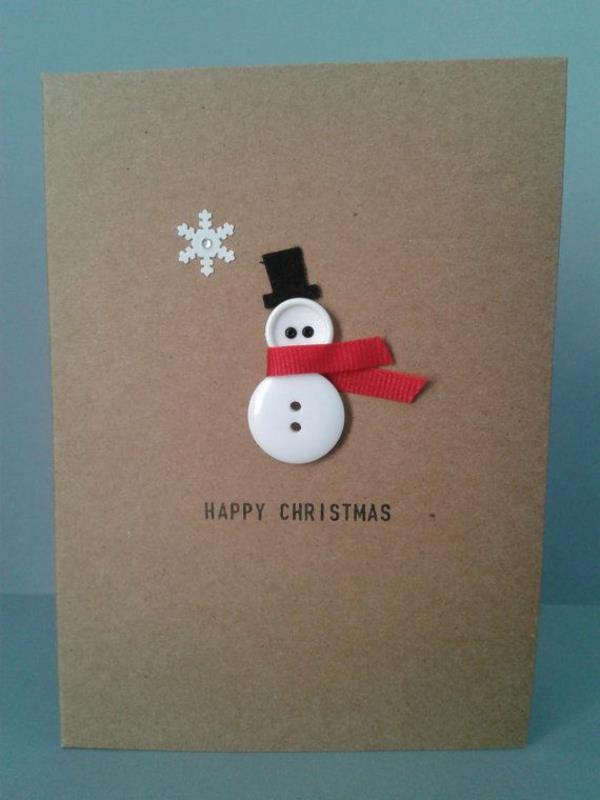 महान क्रिसमस कार्ड खुद-मेक-छोटे स्नोमैन