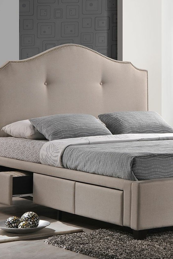 gran-diseño-de-dormitorio-tapizados cama con camas cuadro
