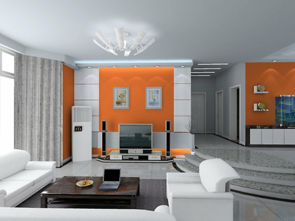 grand-design-for-the-de-salon-murs-en-Orange