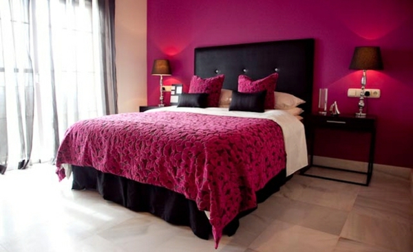 grande chambre en rose-couleur-