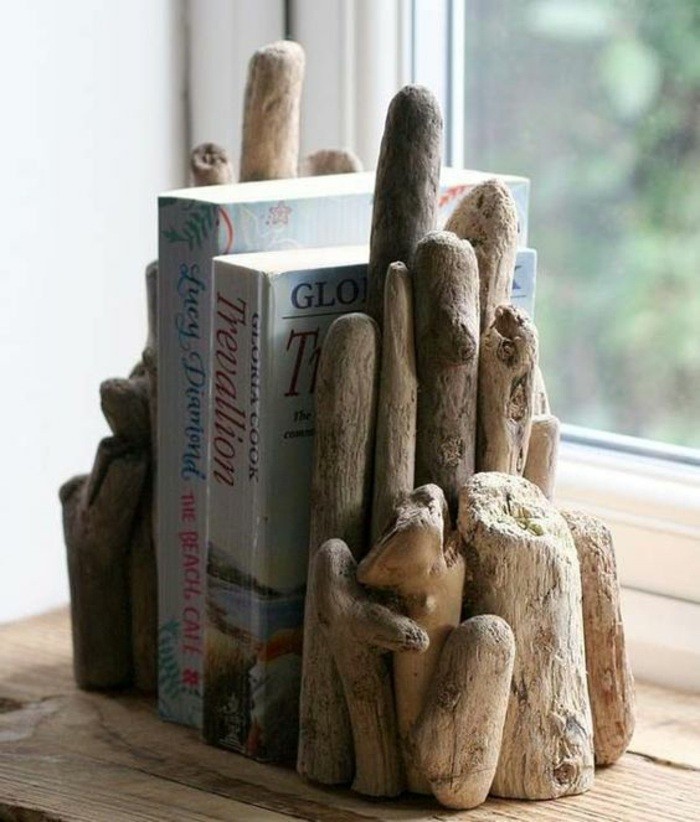 Driftwood-खुद-मेक शिल्प-किताबें-अचल सजावट-diy-लकड़ी
