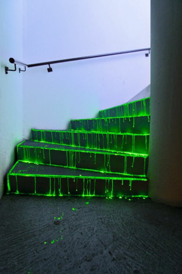 सीढ़ी प्रकाश-हरे-सुंदर डिजाइन