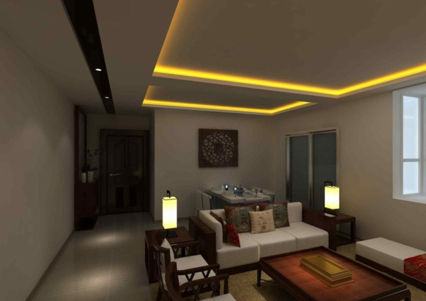 ultramodern-lighting-ideas-for-living-room-keltainen led-valo
