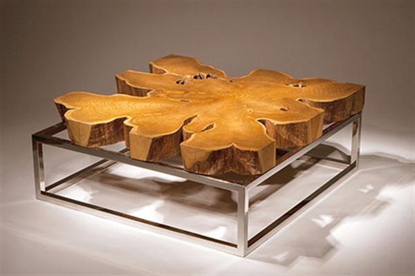 Uniques tables-de-bois-café table design