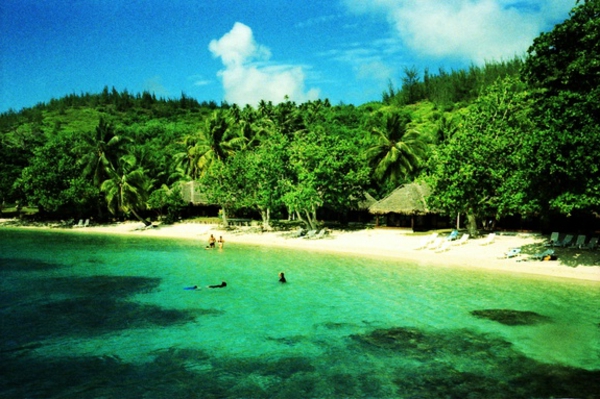 loma-in-Ranskan Polynesiassa-vihreävalkoisen kaunis