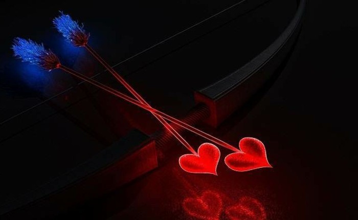 Valentinovo pozadina kreativni model-dva-crveno-srce