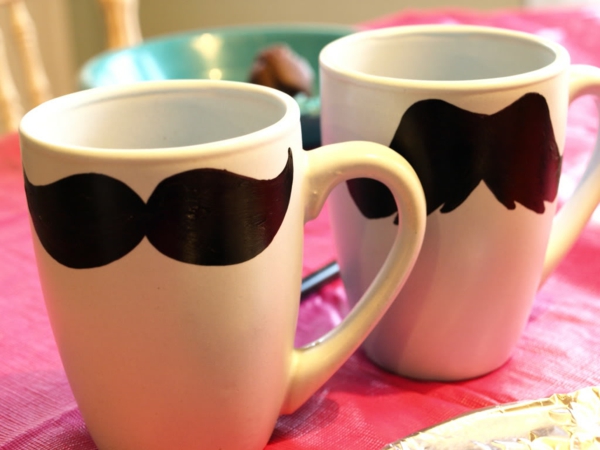 Fête des pères cadeaux-tasses de weird-look-black-moustache