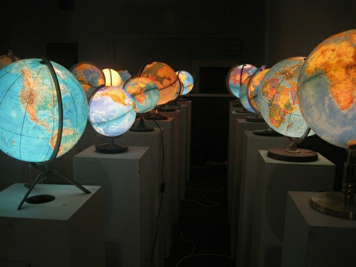 -Iluminada diferentes globos de mesa Lámparas de lectura de la lámpara