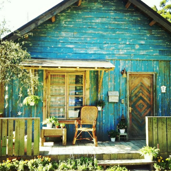 בית הקיץ וינטאג עץ ישן דלת כניסת מרפסת-רומנטית-אקזוטית