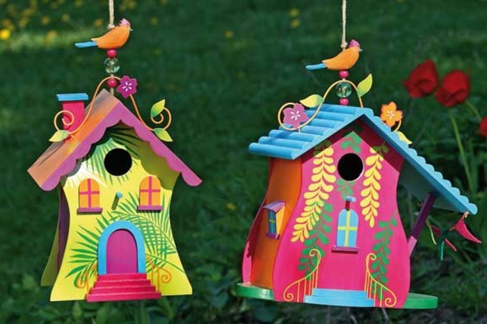 birdseed घर-खुद-निर्माण रंगीन-पक्षी घरों-खुद-निर्माण