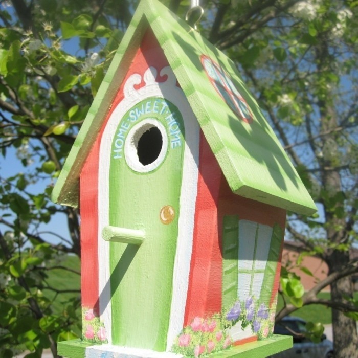 birdseed घर-खुद-निर्माण अभी तक एक सुखद-vogellfutterhaus
