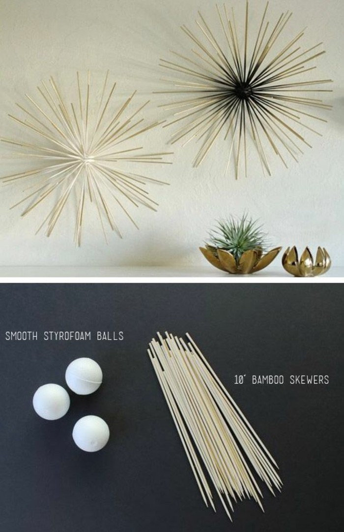 wanddeko-itse-make-seinäsomisteiden-ideoita tähden-Aug-bambu-itse-make