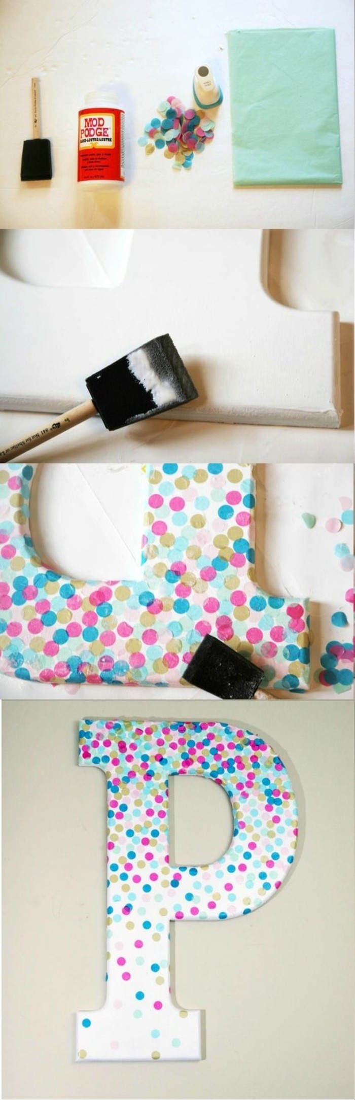 wanddeko-खुद लेने की wohnideen-खुद-बनाने के अक्षर-सजाने के साथ रंग-कागज