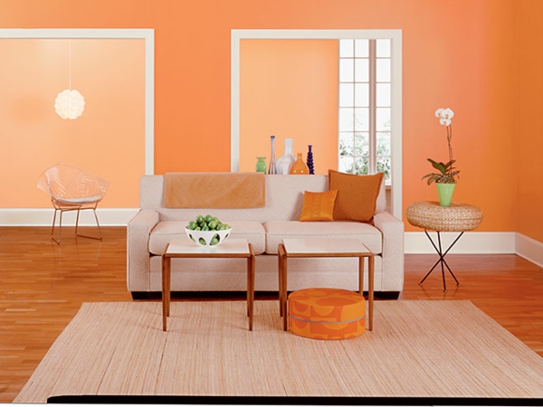 υπέροχο τοίχο χρώμα-βερίκοκο-τοίχο ντιζάιν δωμάτιο-σαλόνι