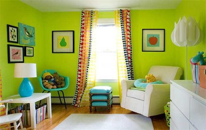 χρώμα ταπετσαρία πράσινο-άνετο υπνοδωμάτιο on-the-wall