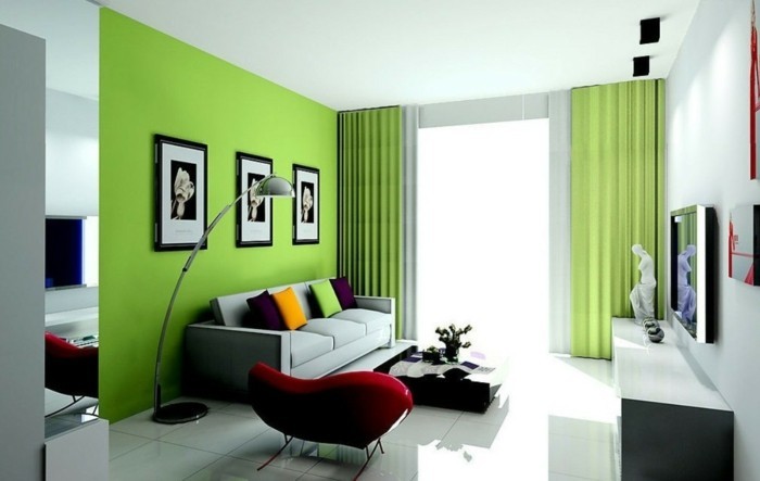 χρώμα του τοίχου πράσινο-unikales-μοντέλο-άνετο κρεβάτι-super-υπνοδωμάτια
