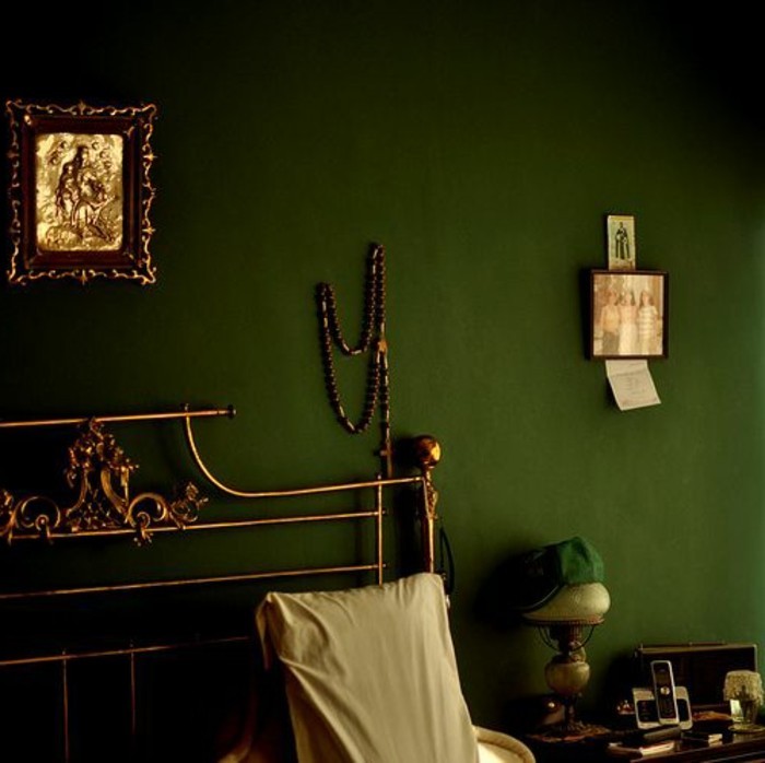 couleur de mur vert-unikales-beau-modèle chambre