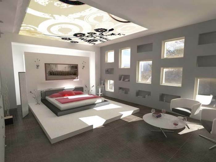 mur couleur noir très-luxe-modèle-chambre-grand-design