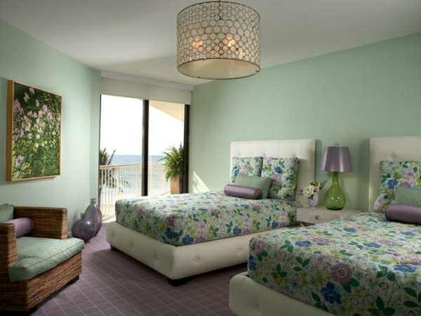 seinän väri-mintunvihreä huoneissa set tyylikäs Deco ajatus seinä maali vihreä