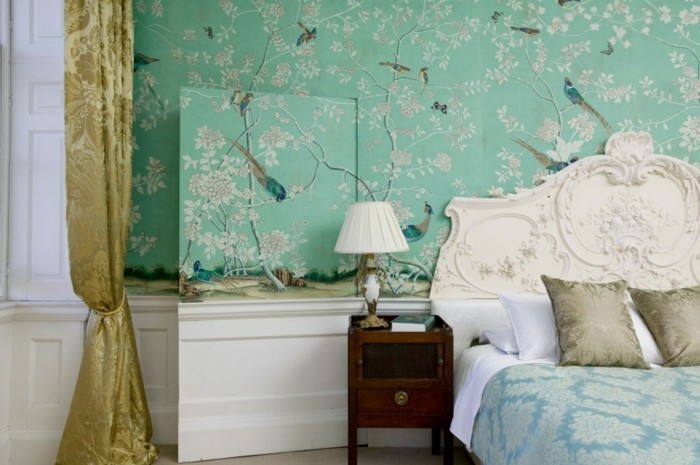 couleur du mur turquoise magnifique chambre-set