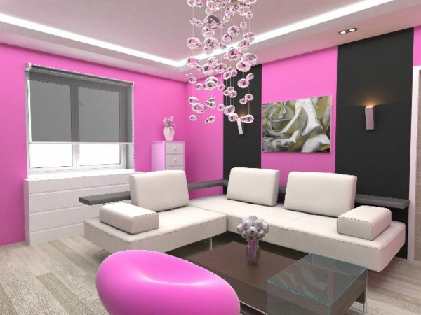 pared de color rosa-combinación