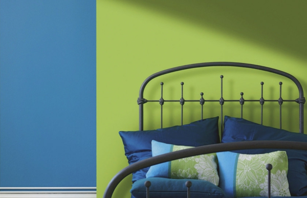 pared de color-combinación-azul-verde
