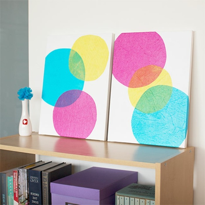 pared de diseño de bricolaje-hacer-interesantes-DIY-pictures-con-bolas de colores