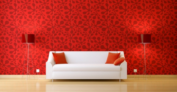 दीवार डिजाइन कमरे में रहने वाले डिजाइन-कमरे में रहने वाले सेट-einrichtugsideen-कमरे में रहने वाले आधुनिक दीवार डिजाइन लाल दीवार