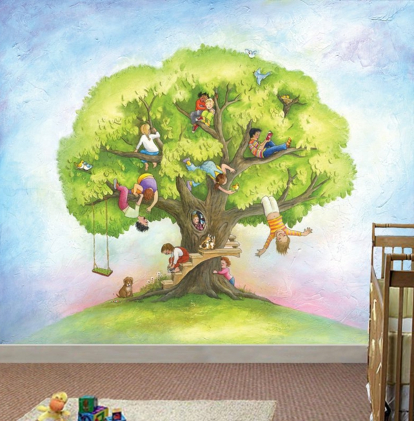 τοιχογραφία-in-νηπιαγωγείο-δέντρο