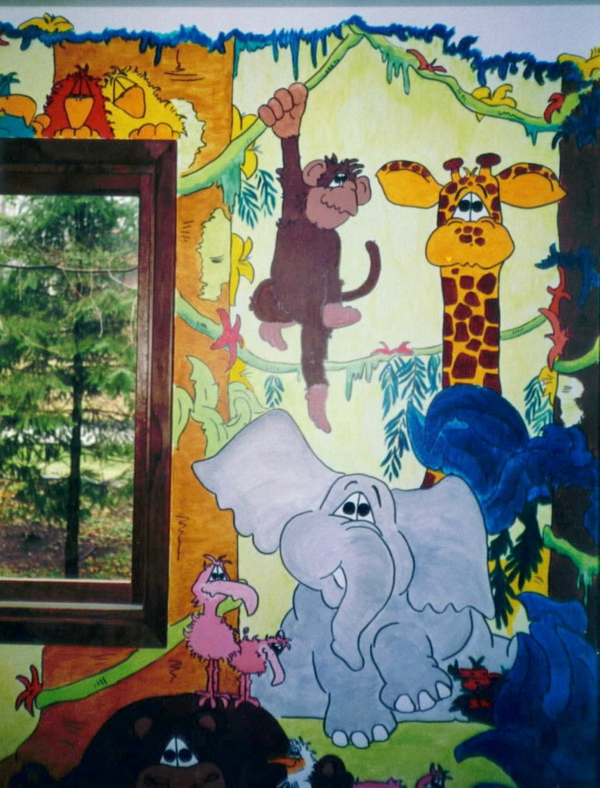 τοιχογραφία-in-νηπιαγωγείο-ζούγκλα