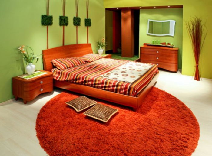 wanfarben-combinaciones-rojo-alfombra del dormitorio