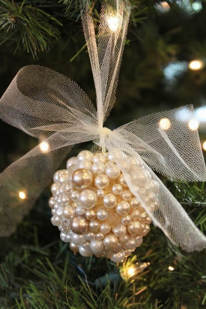 圣诞装饰自己动手制作weihnachtsdeko自己动手，使软八珍珠饰品关闭
