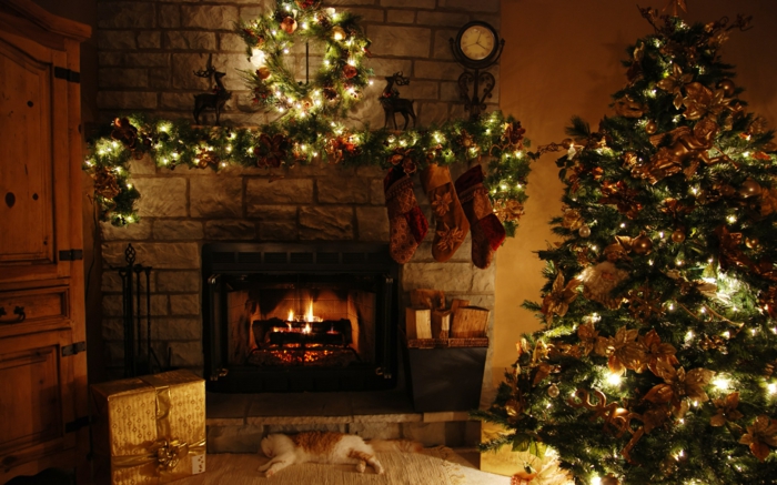 Χριστούγεννα-δωμάτιο με-φωτισμού-cozy-
