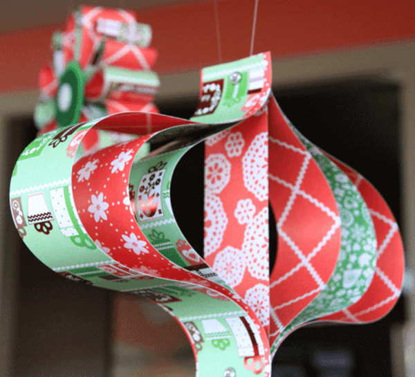 decoración de Navidad decoración de papel de bricolaje