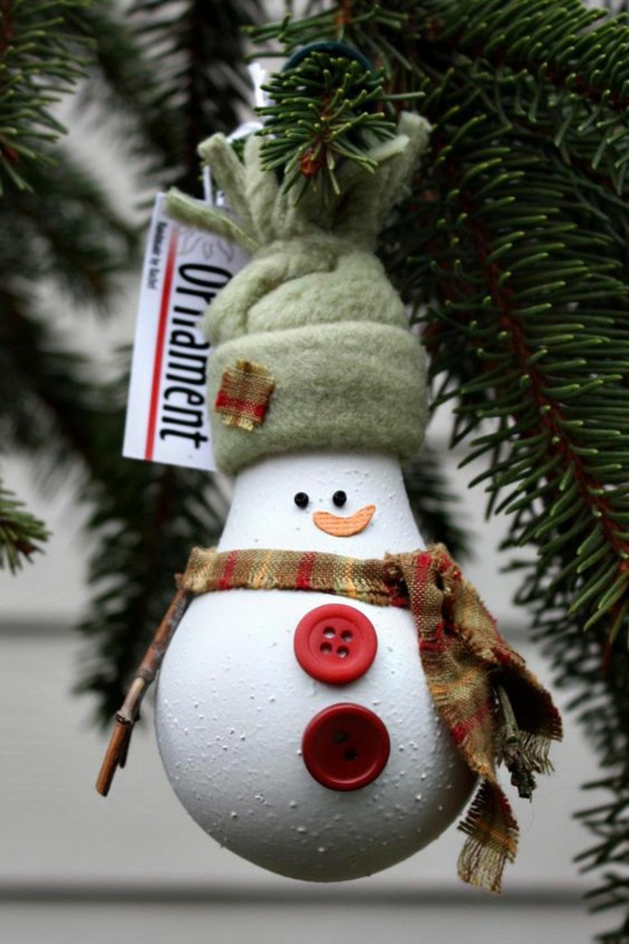 árbol de navidad, decoración de navidad, muñeco de nieve, botones rojos, tapa verde