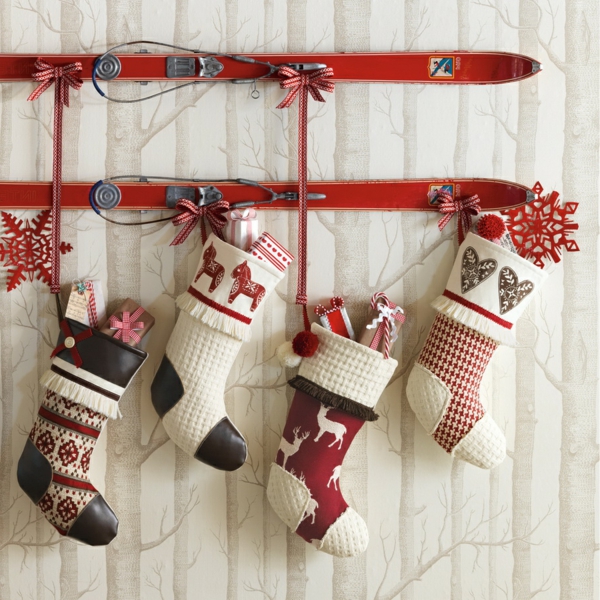 Weihnachtsdeko-idées-pendaison-cool chaussettes
