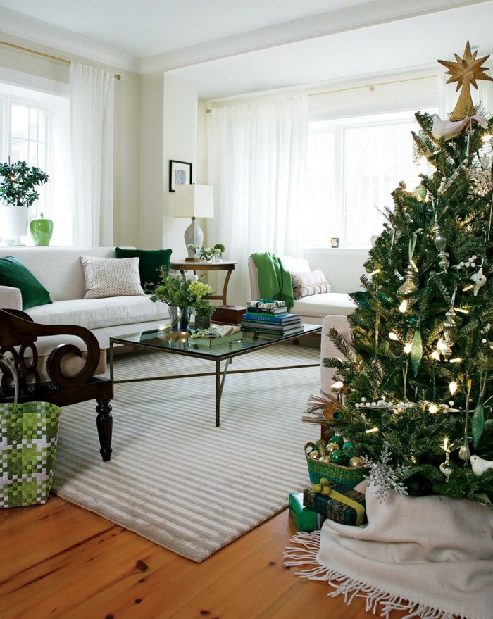 weihnachtsdeko思路绿色设计装饰的圣诞树