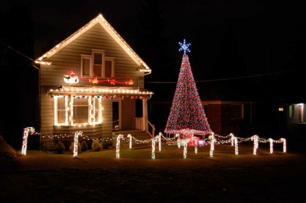 Weihnachtsdeko-idées-maison brillante