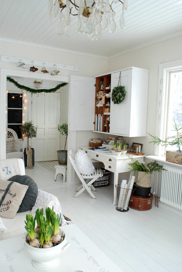 Weihnachtsdeko-idées-scandinave chambre