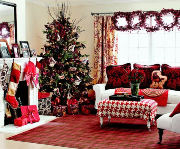 Weihnachtsdeko-ideas-tradicional-habitación