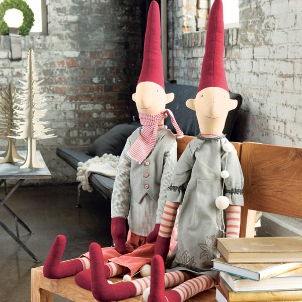 Weihnachtsdeko-idées-deux poupées fraîches