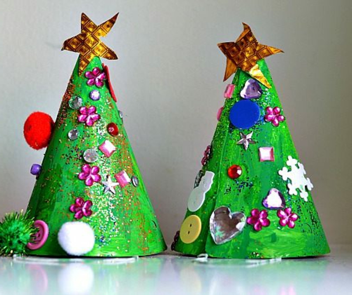 weihnachtsdeko-खुद-बिल्ट-महान विचारों-हरे देवदार के पेड़