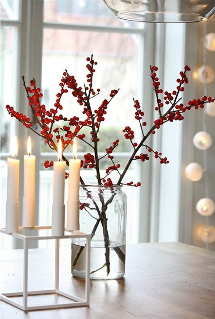 圣诞装饰餐桌装饰蜡烛简单的内饰
